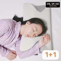 닥터스파인 4시간 숙면 경추베개 옆으로자는 목이편한 기능성, 워싱그레이 1+1