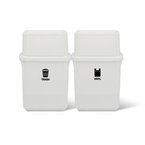 내츄럴 분리수거함 35L 2P, 화이트