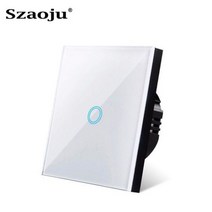 EU 터치 위치 센서 중성선 필요 LED 크리탈 유리 패널 벽 램프 123 Gang AC100240V, white touch one_CHINA