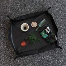 블랙 가드닝 분갈이매트 고급 원예용 화분 관리 다용도 방수매트 100cm, 대 (약 100cm)