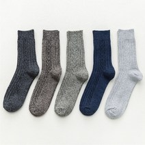 에이블삭스 남성 무지 겨울 도톰 털 니트양말