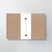 포장띠지(종이 동백 명절 감사) 60매