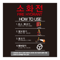 소화전 사용법 스티커 or 포맥스