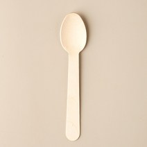 친환경 카페용품 벌크포장 일회용 숟가락 나무스푼 165mm