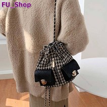 복조리백 투포켓 숄더 백팩 체크패턴버킷백 귀여운여자가방 여자친구생일선물 가방 여자 미니