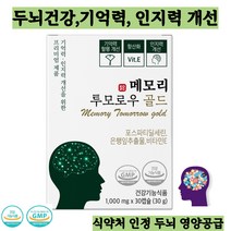 노화로인한 인지력 기억력 개선을 위한 메모리 투모로우 포스파티딜세린 이시형박사 네츄럴 루트 뇌영양제 메모리투모로우골드 사은품지급, 2박스(60정)