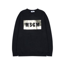 MSGM [MSGM] 키즈 골드 프린트 로고 스웨트셔츠(4~14세) 블랙 KMG27YRSW024BK