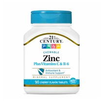 21세기센트리 징크 아연 비타민C 비타민B6 츄어블 체리 맛 90타블렛