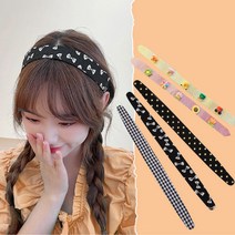 FANSDA 벨크로 세안용 찍찍이 헤어밴드 앞머리 고정 패드 잔머리 정리, A블루찍직이