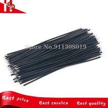100 개/몫 주석 도금 브레드 보드 PCB 솔더 케이블 24AWG 플라이 점퍼 와이어 커넥터, 05 black_01 24AWG_01 10cm