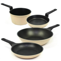 키친아트 모던베이지 IH 프리미엄 쿡웨어 4종 세트, 베이지, 궁중팬 24cm + 프라이팬 20cm + 에그팬 16cm + 소스팬 16cm