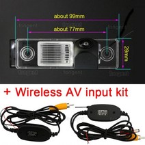 후방카메라 룸미러 화물차 자동차 후면보기 후방 주차 카메라 모니터 CHEVROLET EPICA/LOVA/AVEO/CAPTIVA/CRUZE/LACETTI HRV/SPARK 무선, 피쉬 아이 무선