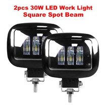 LED 바 ANMINGPU-오토바이 안개등 5 인치 30W 12V/24V LED 지프 Niva Suv 보트 스포트라이트 bar, 한개옵션1, 04 2pcs square