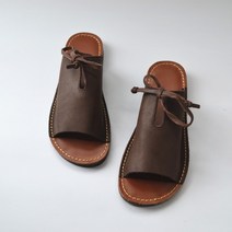 발가락 가죽 슬리퍼 여 빈티지 여성 수공예 봉제 수제화 아웃렛 사무용 실내 실외 스트랩 끈