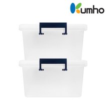 KH 플라스틱 리빙박스 15L-75L 모음, 15리터 (반투명), 2개