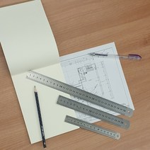 15cm 스틸자 컷팅자 인치 쇠자