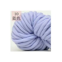굵은실가방 벌키 팔 뜨개질 양모 로빙 니트 담요 두툼한 원사 크로셰 카펫 모자용 250g 1 개, 10