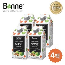 본네 씨벅톤 애플 퓨레 주스, 4개, 500ml