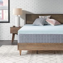 Sealy 에센셜 7.6cm3인치 메모리 폼 매트리스 토퍼 퀸 블루, 3-Inch Topper
