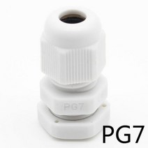 10pcs 케이블그랜드 10pcs IP68 PG7 3-6.5MM 방수 나일론 케이블 글 랜드 없음 개스킷 플라스틱, 02 White
