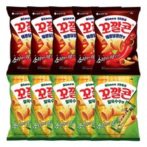 [롯데] 꼬깔콘 매콤달콤 67gx5개 + 꼬깔콘 찰옥수수맛 67gx5개, 단품, 67g