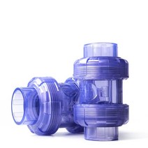 피팅밸브 Sanking 투명 ID20mm63mm PVC 편도 비 반환 체크 밸브 정원 관개 수족관 물고기 에 파이프 피팅, 06 DIN 63mm
