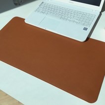대형 가죽 데스크 매트 와이드 테이블 패드 사무실 책상 보호 깔개 덮개 깔판 60x30, 스티치 데스크매트, 브라운