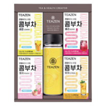 티젠 콤부차 보틀 선물세트, 13세트, 레몬+ 베리 + 유자 + 피치 + 에코젠보틀 500ml