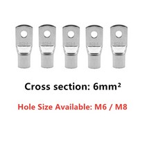 전선 터미널 단자 압착기 세트 100502510pcs 4-25mm 구색 주석 도금 구리 러그 링 크림프 배터리 와이어 용접 케이블 커넥터 키트 57, sc6-8, 오십