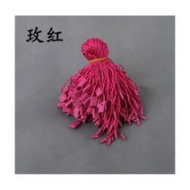 네임 스티커 휴대용 라벨 기계 프린터 스퀘어 플라스틱 로프 화이트 베이지 블랙 색상 레이블 폴리에스터 코드 스트링 스냅 잠금 핀 루프 타이 패스너 100 개, rose red