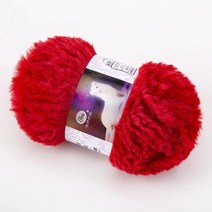 헤어슈 곱창 만들기 밍크 퍼 털실 뜨개실 망고 털 파스텔 핑거니팅 DIY, 대추색