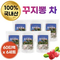 국내산 꾸찌봉 차 티 백 침출차 국산 쿠찌뽕 삼각 티백 쿠찌뽕 열매 먹는 방 법 구찌뽕 커피 물 대신 대용 식후 차 국산 꾸찌뽕 마시는 시원한 여름 음료 수 따뜻한 차 50대 중년, 60티백 x 6세트 (360티백)