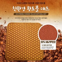 유니원마켓 국산 황토볼 차량용방석 건강방석 건강매트, 황토색 1+1