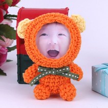 포토릭스 귀욤쓰 곰돌이 3D 포토인형(오렌지) 동물인형