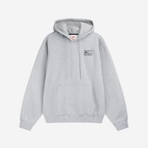 나이키 x 스투시 NRG RA 풀오버 후드 다크 그레이 헤더 (DJ9489063) Nike Stussy Pullover Hoodie Dark Grey Heather