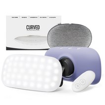 몬스터라이트 커브드 무선리모컨 LED 캠핑랜턴 MCR250 감성랜턴 세트, 커브드랜턴+구즈넥+실리콘케이스 라벤더 세트