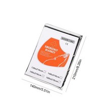 생존키트 생존용품 비상용 담요 야외 서바이벌 담요 열 판초 경량 밝은 은색 반사 3 가지 크기, 03 140x210cm