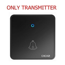 무선센서벨 차임벨 도어벨 동작감지센서 CACAZI-홈 무선 초인종 방수 300M 원격 60 차임 CR2032 배터리, 07 black transmitter_03 UK