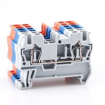 10pcs Din 레일 터미널 블록 ST-2.5 리턴 풀 유형 스프링 연결 커넥터 나사 와이어 도체 6 색, 초록
