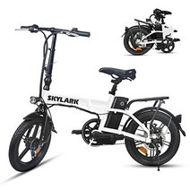 [미국] 접이식자전거 nakto 전기 자전거 접이식 ebike 십대를위한 350w 도시, 스카이락 레드 16