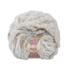 뉴트리아 인조밍크 털실 10+1 폭시 목도리털실 토끼털 겨울털실 뜨개실, 06 투톤 아이보리 베이지