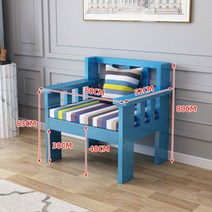 원목 벤치 의자 실내 거실 나무 인테리어 목재 식당 식탁 우드 편한 정원 공원 평상, ., 80 x 52 x 80 블루