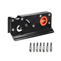 목재용 모따기 평면 배커 및 보조 로케이터가 있는 목공 에지 코너 평탄화 도구 7개의 커터 헤드가 있는 빠른 에지 평면을 위한 목공 핸드 플래너빨간색, Black