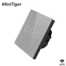 스마트스위치 스위치봇 스마트싱스 Minitiger 스마트 홈 4 갱 1 웨이 무선 와이파이 EU 표준 터치 스위치 벽 조명 ewelink 앱 제어, [03] WiFi White 3 gang, [01] Null and Fire Line, [01] EU 표준