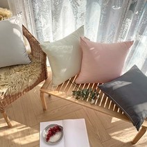 러그랜드 마이크로화이바 알러지방지 쿠션 4color, 아이보리/솜추가구매