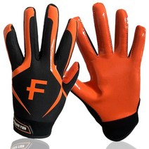 주니어 골키퍼 장갑 축구 유소년 논슬립 전문 청소년 미국 축구 장갑 수신기 골키퍼 승마 소녀 5-14 세 드, 01 Orange_02 M