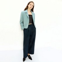 [천삼백케이] [데미지니모닉] 2핀턱 청록 팬츠_2 Pin tuck Blue PT (green)
