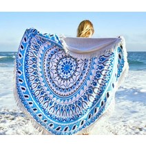 라운드 대형 비치타올 극세사 수건 매트 러그겸용