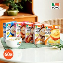 VONO 보노스프 5종 20각/총 60봉(콘 5각+버섯 5각+체다치즈 4각+크림 4각+어니언 2각), 1세트