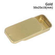사각 틴케이스 철체 쿠키 선물 포장 정리함 보관함 (대량 제작 문의) 1pc 금속 직 빈 통 작은 철 상자 눈썹 비누 보석 상자 홈 도구, 골드 5x2.5x1cm